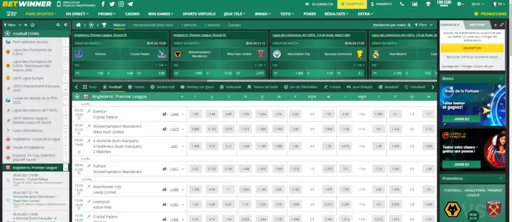 Paris sportifs sur Betwinner Cameroun